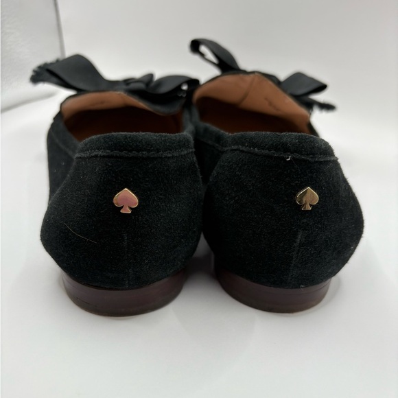 KATE SPADE Cosetta Too Black Suede Bow Loafers - Picture 5 of 10